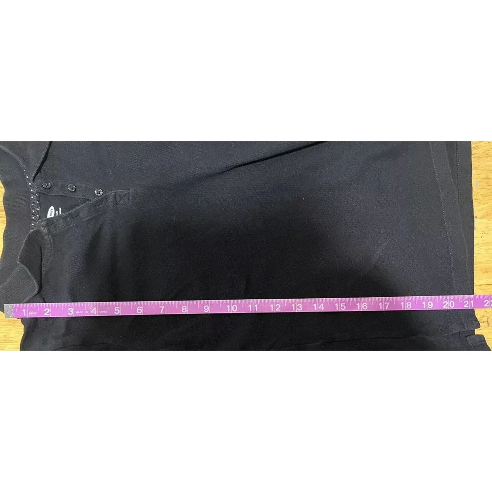 Old Navy Girls Uniform Black‎ School Collared Short Sleeve Shirt  Size XL 14